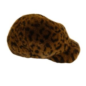 Leopard Print Faux Fur Hat y2k vintage core aesthetic